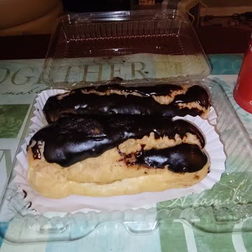 Eating Éclair From Bartz Bakery, Dbn, MI, 11/3/23