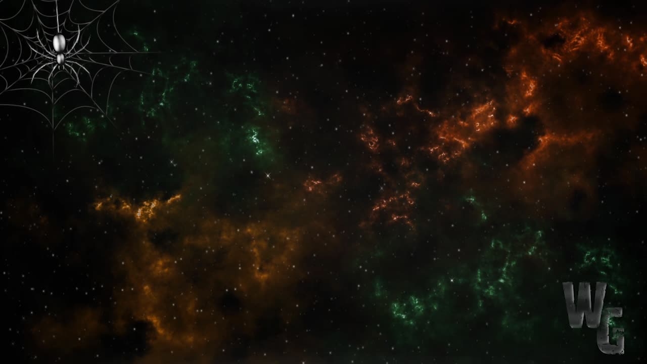 Space Gold and Green with Stars Background 4K Loop