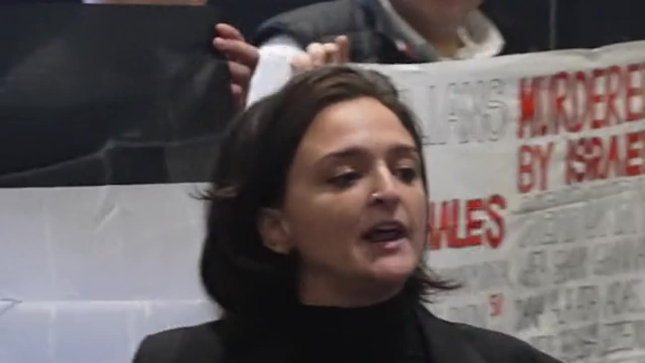 Actionists disrupt a speech on ‘safer skies’ by weapons firm Thales