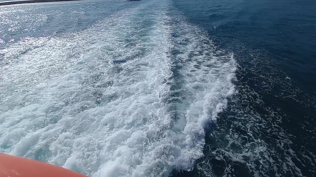 Clear sea water photographed from inside the ship