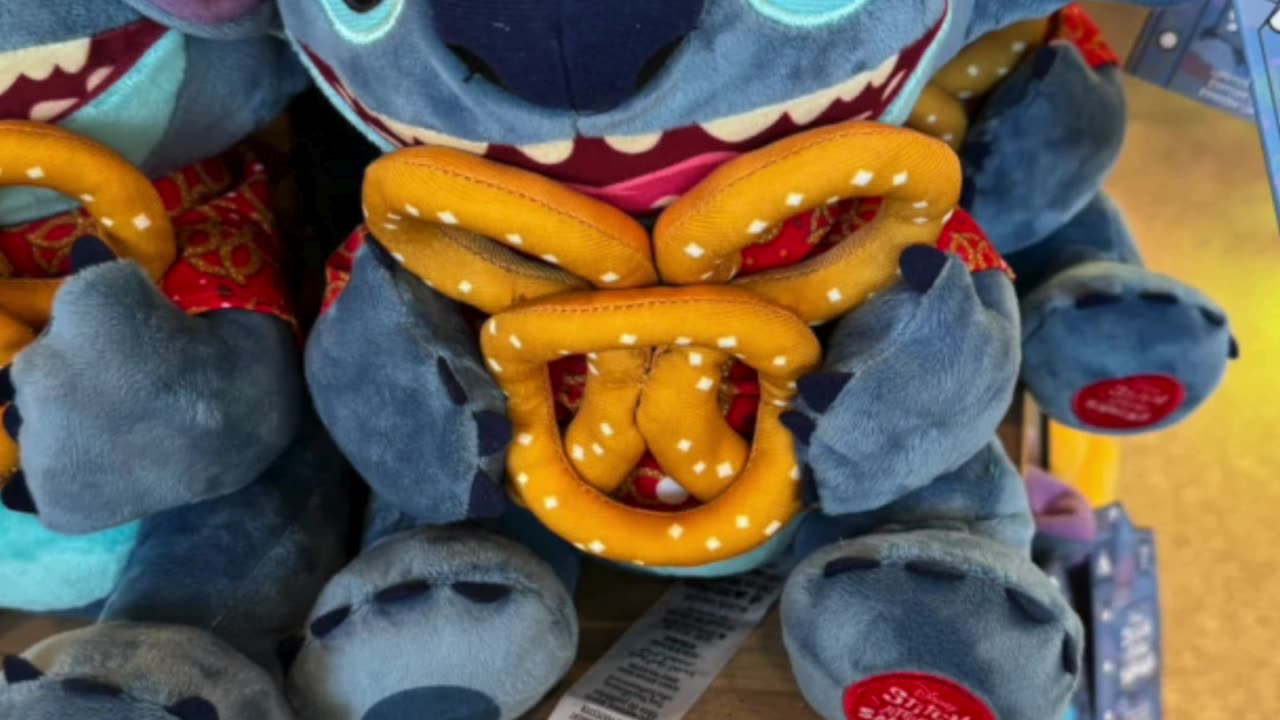 Disney Parks Stitch Attacks Snacks Stitch with Pretzel Plush Doll #shorts