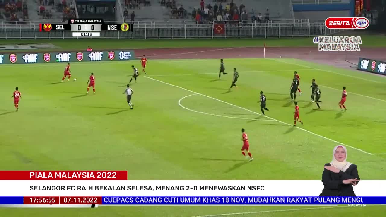 7 NOVEMBER 2022– BERITA WILAYAH – PIALA MALAYSIA 2022 - SELANGOR FC RAIH BEKALAN SELESA