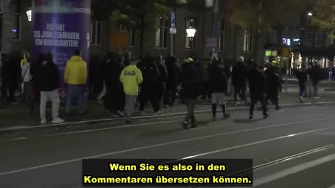 ISRAELISCHE HOOLIGANS STELLEN AMSTERDAM AUF DEN KOPF (Deutsche Untertitel)