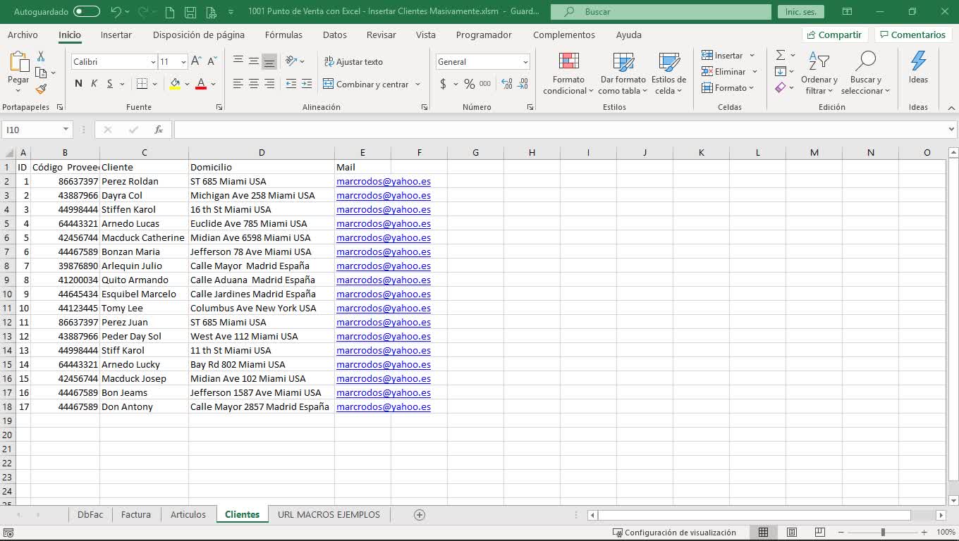 1001 ❤️ PUNTO de VENTA con EXCEL ✅ Insertar CLIENTES Masivamente #2