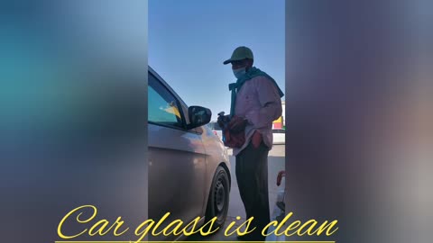 Car glass is clean