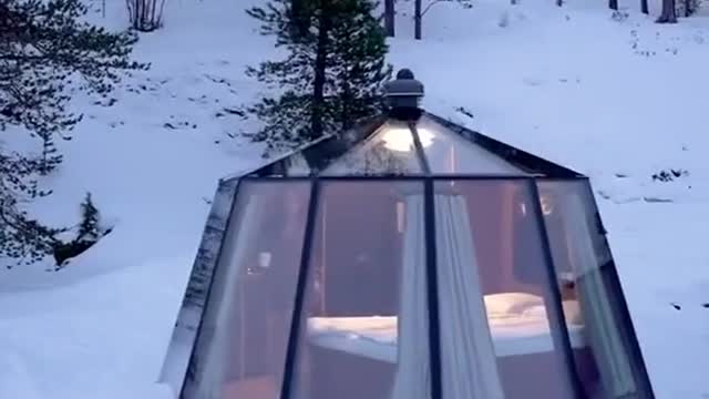 Imagine spending the winter in this portable hut