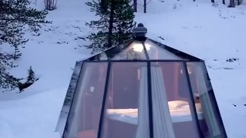 Imagine spending the winter in this portable hut