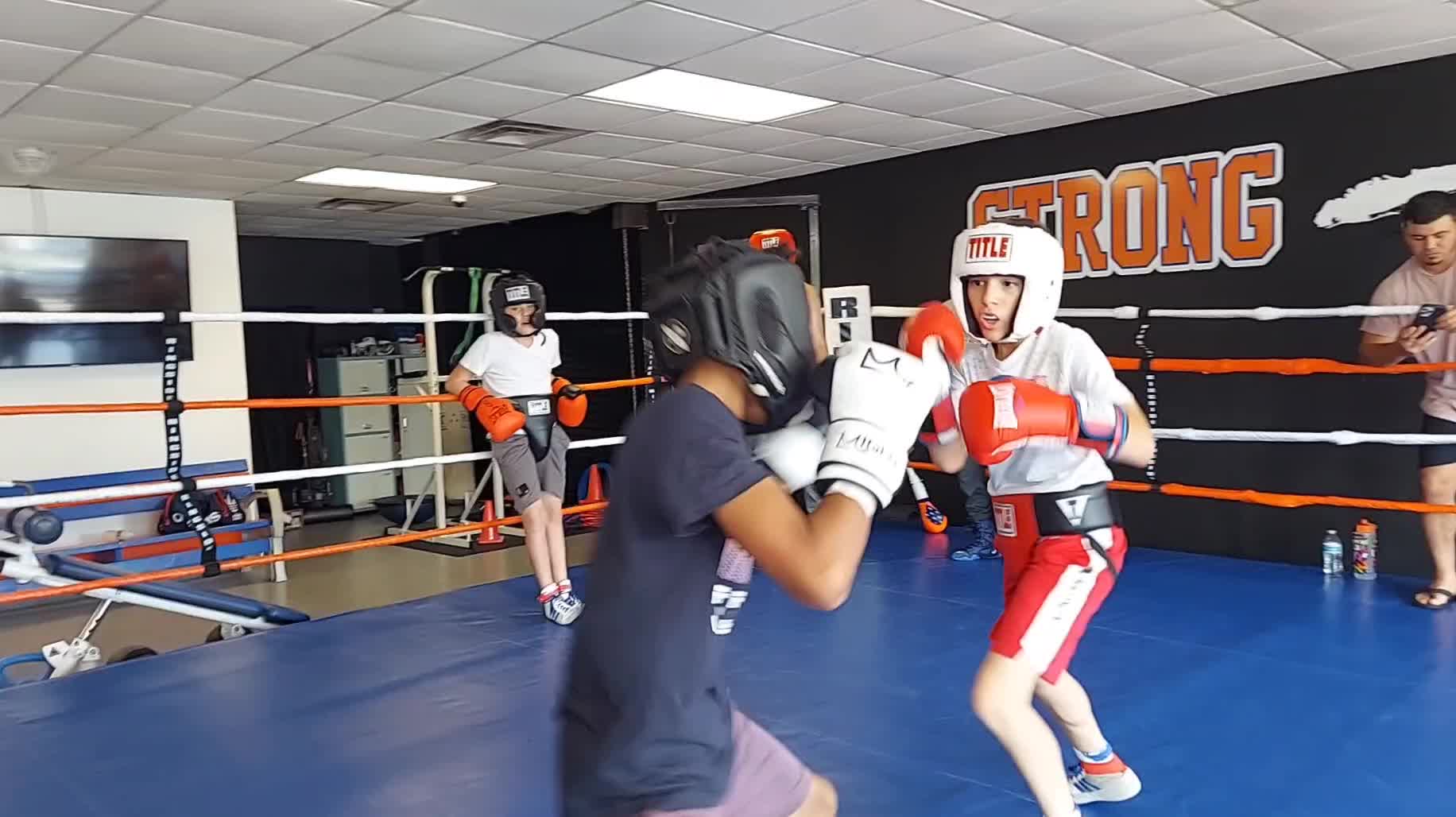 Joey sparring Jayden. 9/10/22