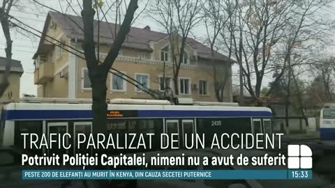 Accident cu implicarea a 4 mașini în centrul Capitalei. Traficul rutier a fost dat peste cap