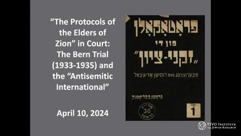 The Protocols of my Elders of Zion in Court