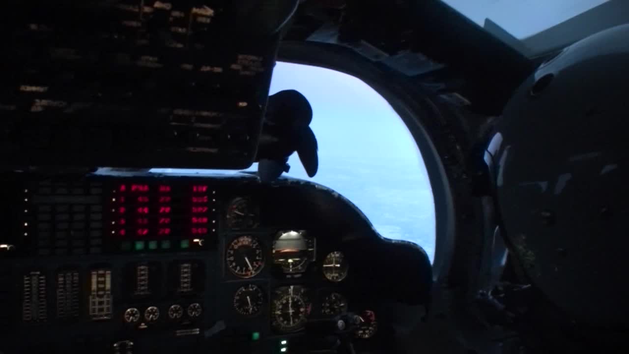 Two Russian Tu-160 strategic bombers over Arctic Ocean