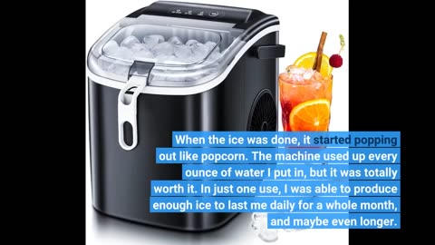 Xbeauty Ice Makers Countertop,Protable Ice Maker Machine with Self-Cleaning, 26Lbs/24H,9 Ice Cu...