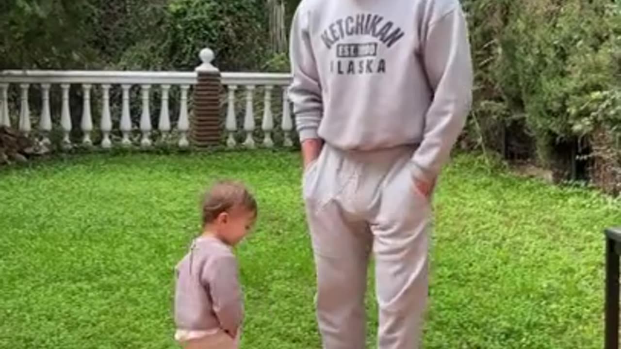 Little Girl Shows How Much She Wants To Be Like Her Dad