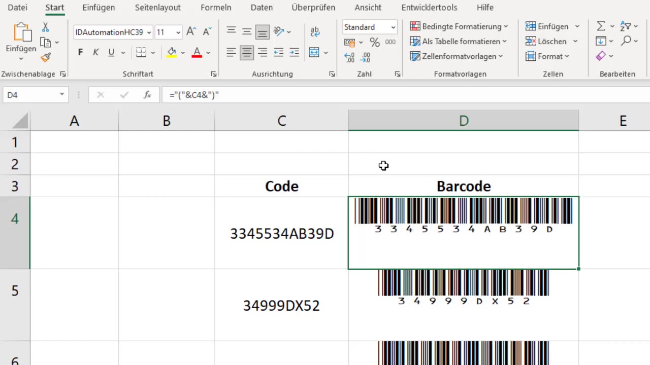 Barcode erstellen