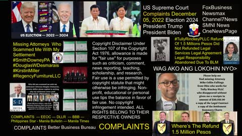 US Supreme Court Complaints -- SmithDowney PA Attorneys -- Douglas W. Desmarais Scammed Me With My Settlement - Regency Furniture LLC Corporate Office Headquarters -- Abdul Ayyad -- Ahmad Ayyad - President Trump - President Biden - DCBAR - CBS