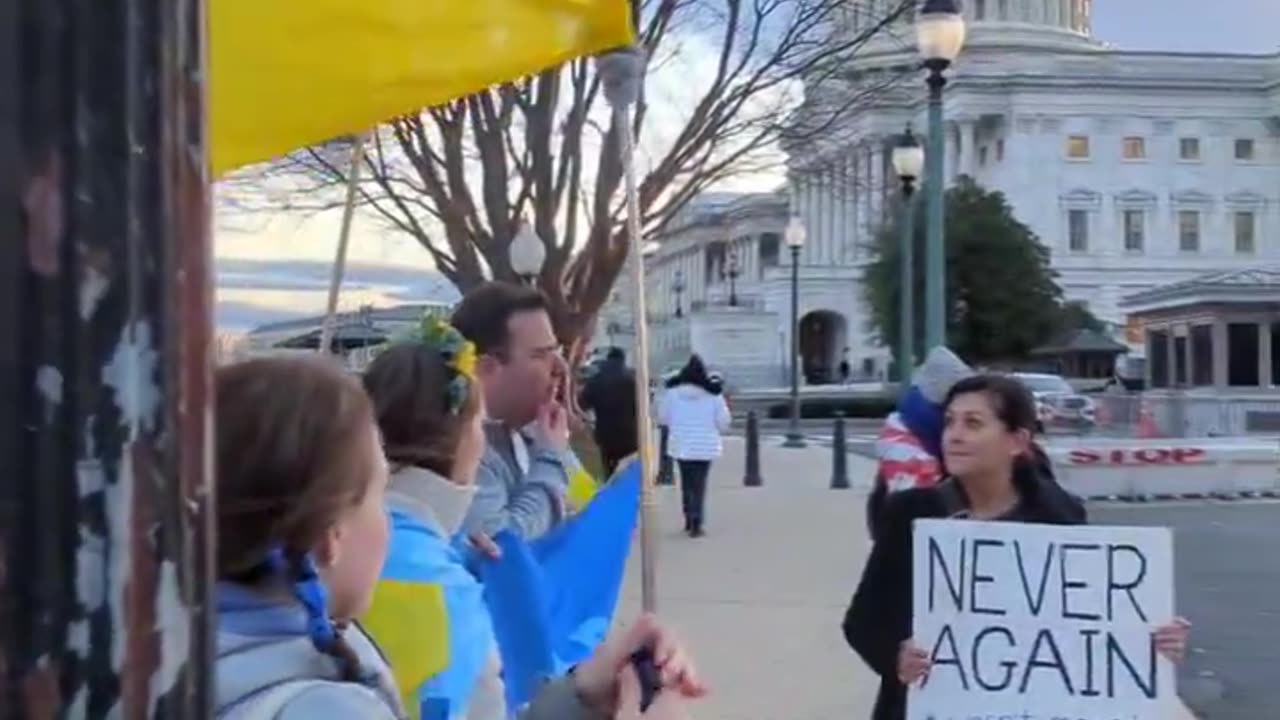 Fun demonstration in support of Ukraine in Washington.