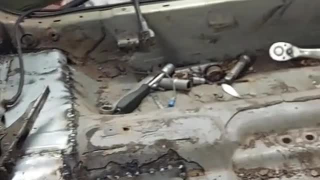 The maintenance of abandoned car frame