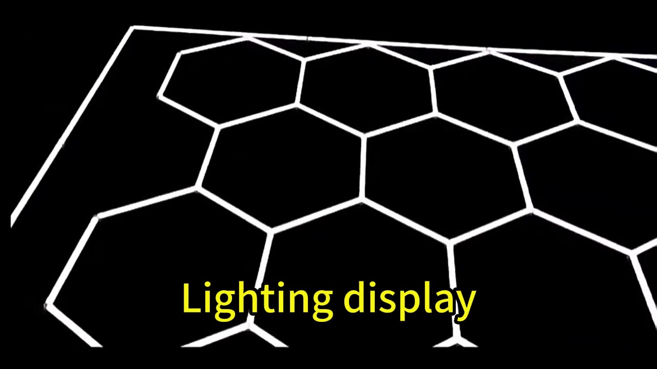 Garage hexagonal Led Lights assembly demonstration