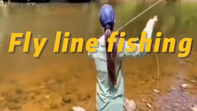 Fly line fishing