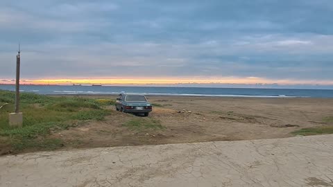 Sunset in Guanyin Beach Taiwan