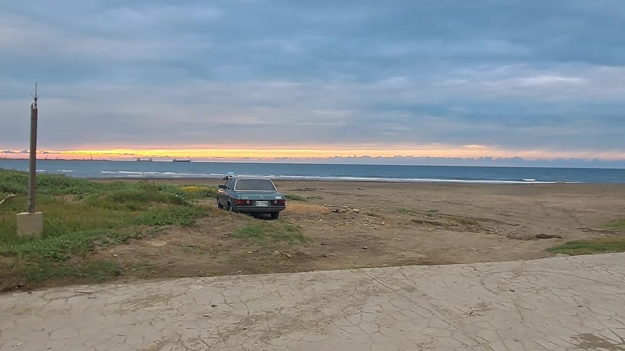 Sunset in Guanyin Beach Taiwan