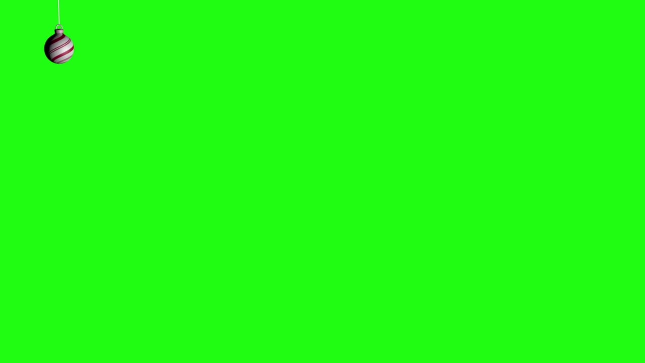 Free - One ball Christmas animated loop - Green Screen