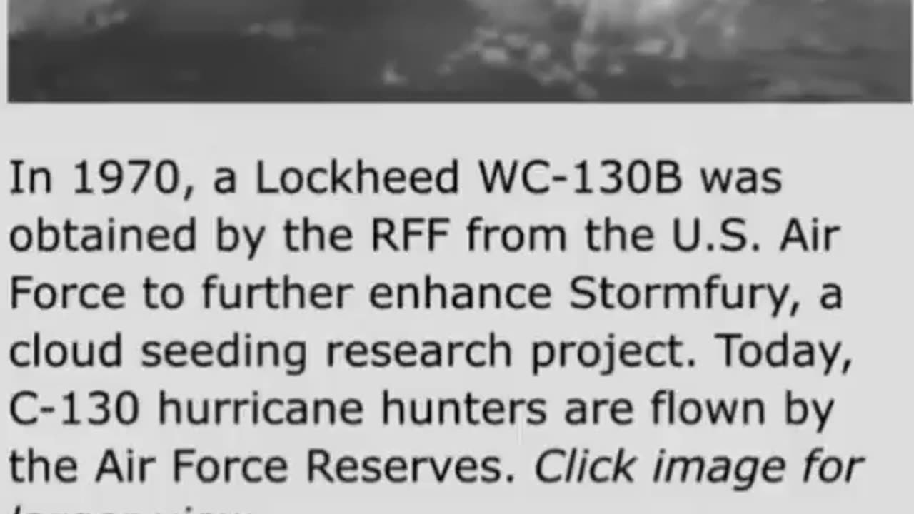 The US federal government has had the ability to stop every hurricane dead in its tracks since 1942.