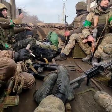 Ukrainians Driving Around Bakhmut