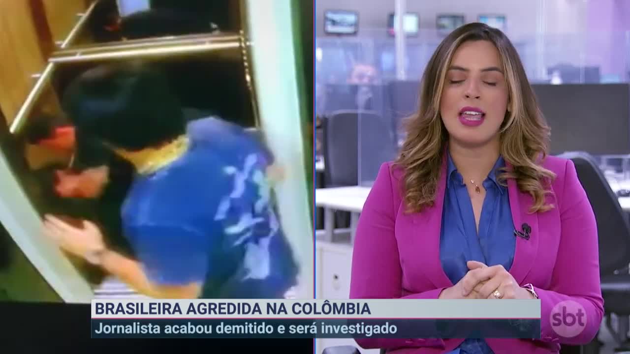 Brasileira é espancada por namorado colombiano dentro de elevador | Primeiro Impacto (11/11/22)