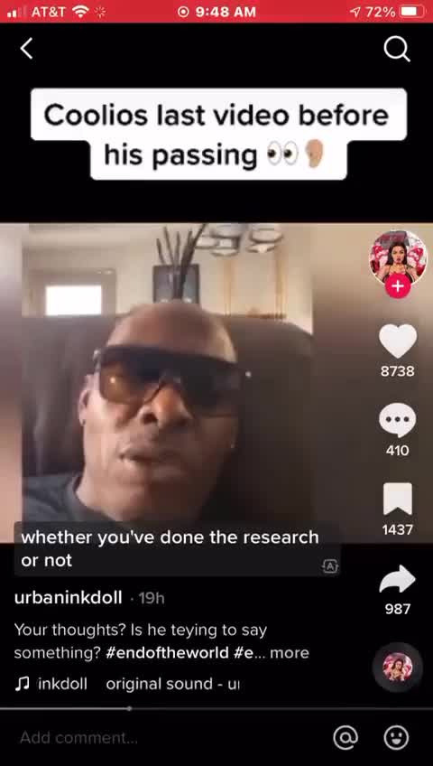Supposedly Coolio's Last Video.