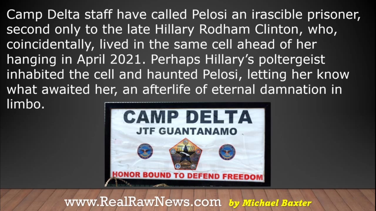 The Execution of the Real Nancy Pelosi 12-27-2022