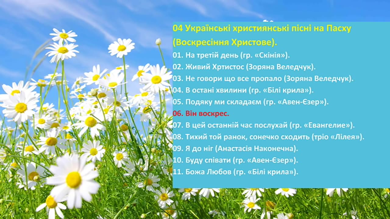 Християнські пісні на Пасху (укр)