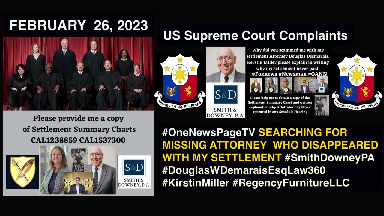 Smith Downey PA - DouglasWDesmaraisEsq - Abdul Ayyad - Ahmad Ayyad - Regency Furniture LLC - Settlement Never paid - US Supreme Court Complaints - Maryland - Virginia - Washington DC - Manila Bulletin - Manila Times - Philippines Star