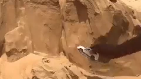 Car fall in down from Mountain