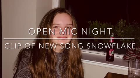 New song at #openmicnight #snowflake