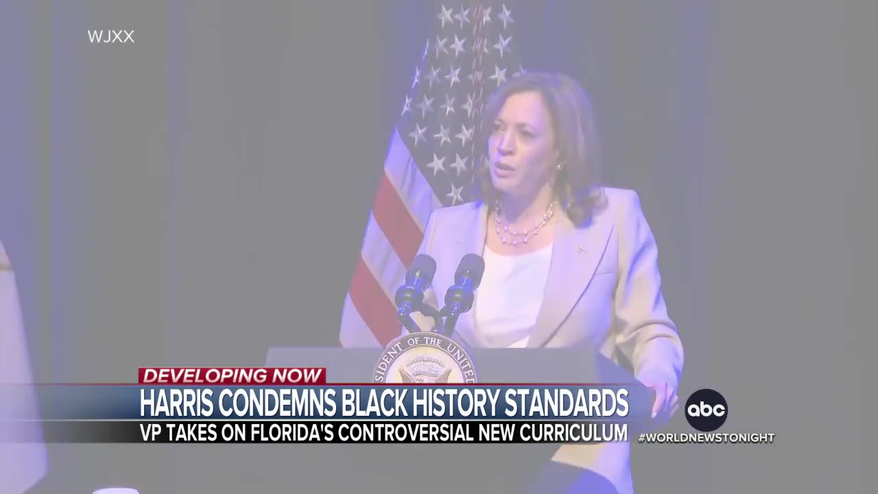 Harris condemns Florida school slavery curriculum _ WNT