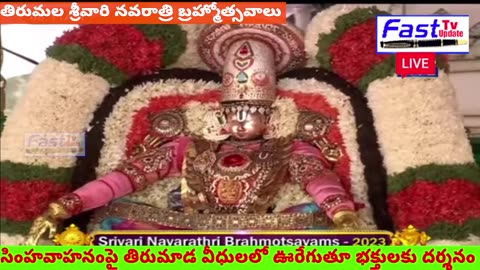 తిరుమల శ్రీవారు సింహవాహనంపై మలయప్పస్వామి