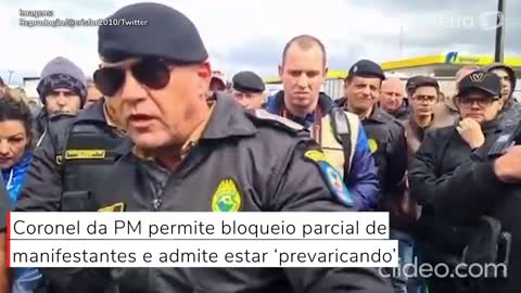 Coronel da PM-PR permite bloqueio parcial de manifestantes e admite estar ‘prevaricando’