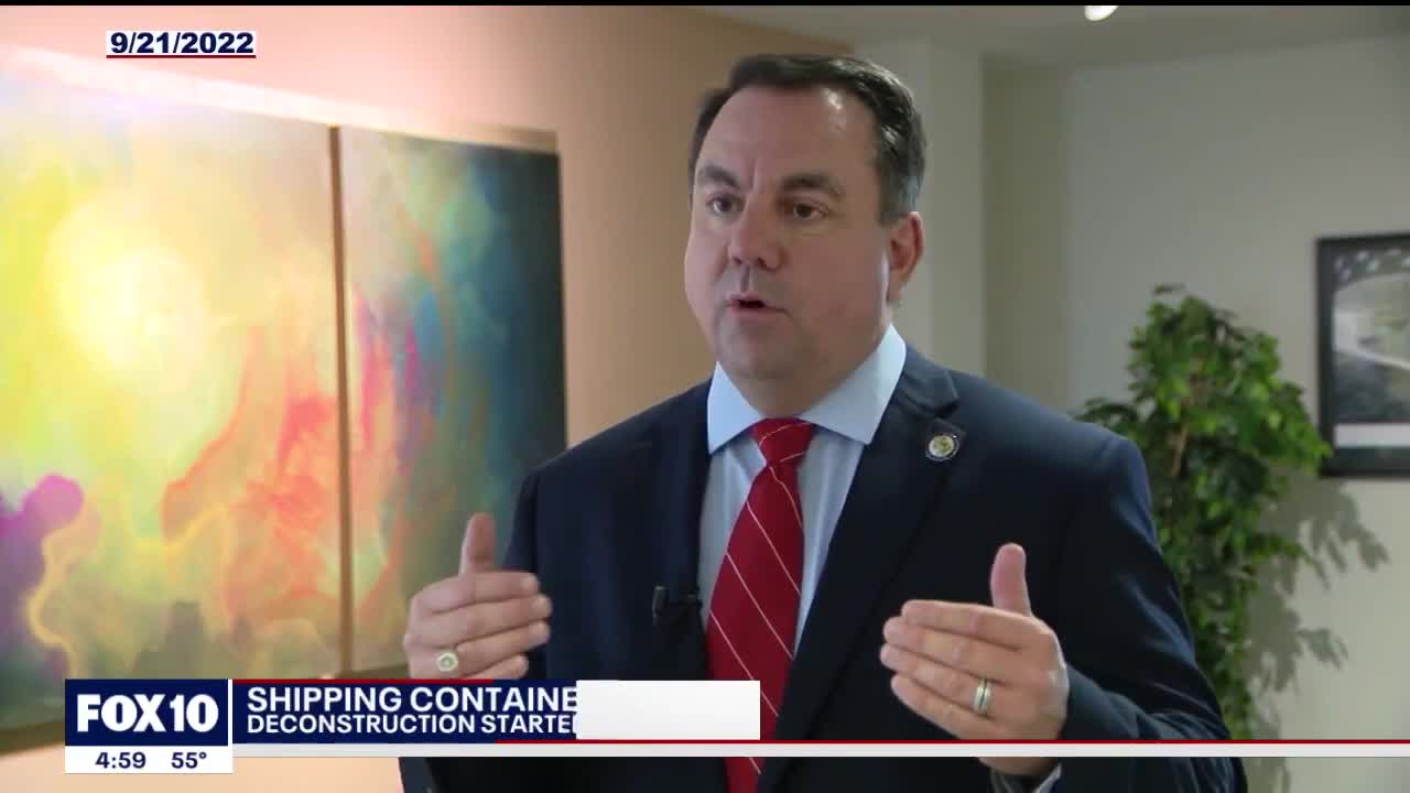 The cost to remove Arizona-Mexico border shipping containers