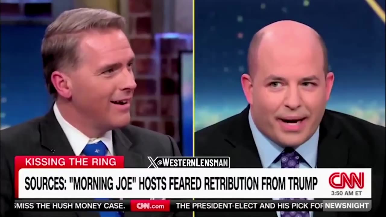 Jennings reactions are priceless as Stelter ‘reports’ that Joe/Mika met Trump