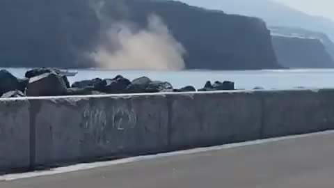 Volcano landslide La Palma