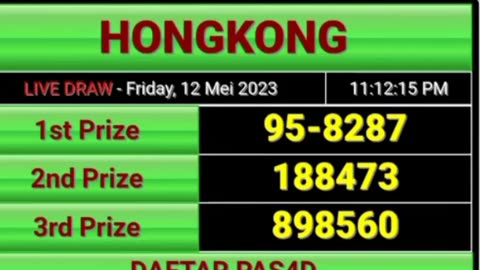 LIVE DRAW HONGKONG MALAM INI JUMAT 12 MEI 2023 | LIVE HK TERCEPAT | LIVE DRAW HK MALAM INI