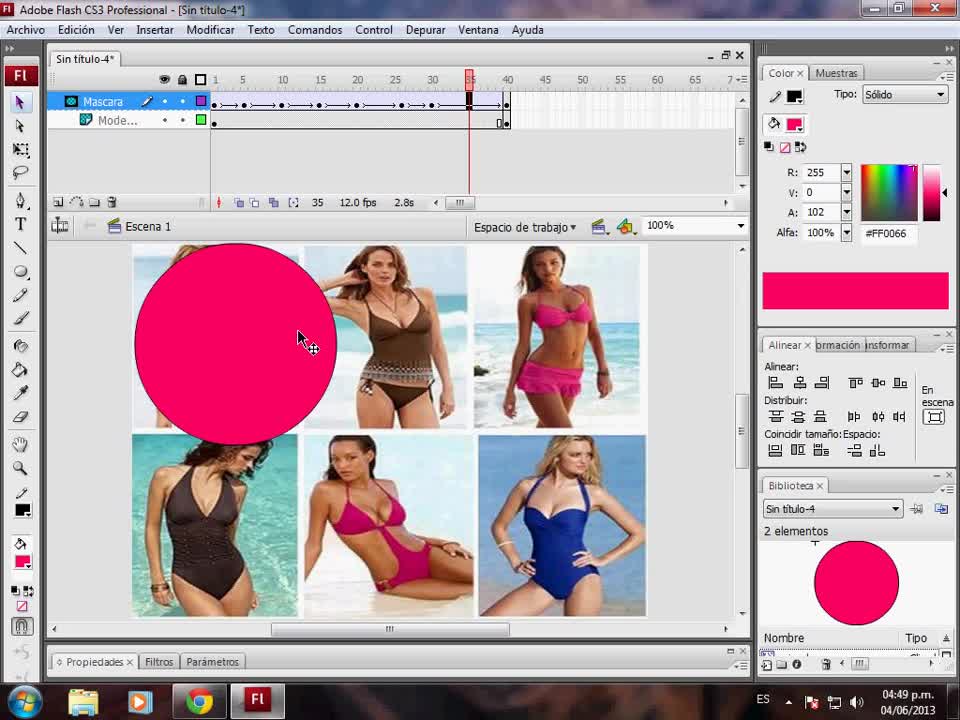Flash CS5 Sesion 8 Mascaras de Movimiento y Administracion Escenas