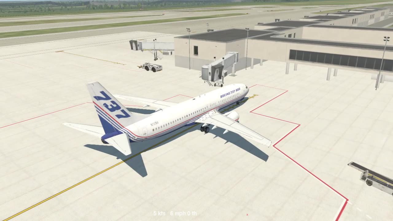 Zibo Boeing 737-800 NG Boeing House Skin - Xplane 11.55 - KMEM ILS