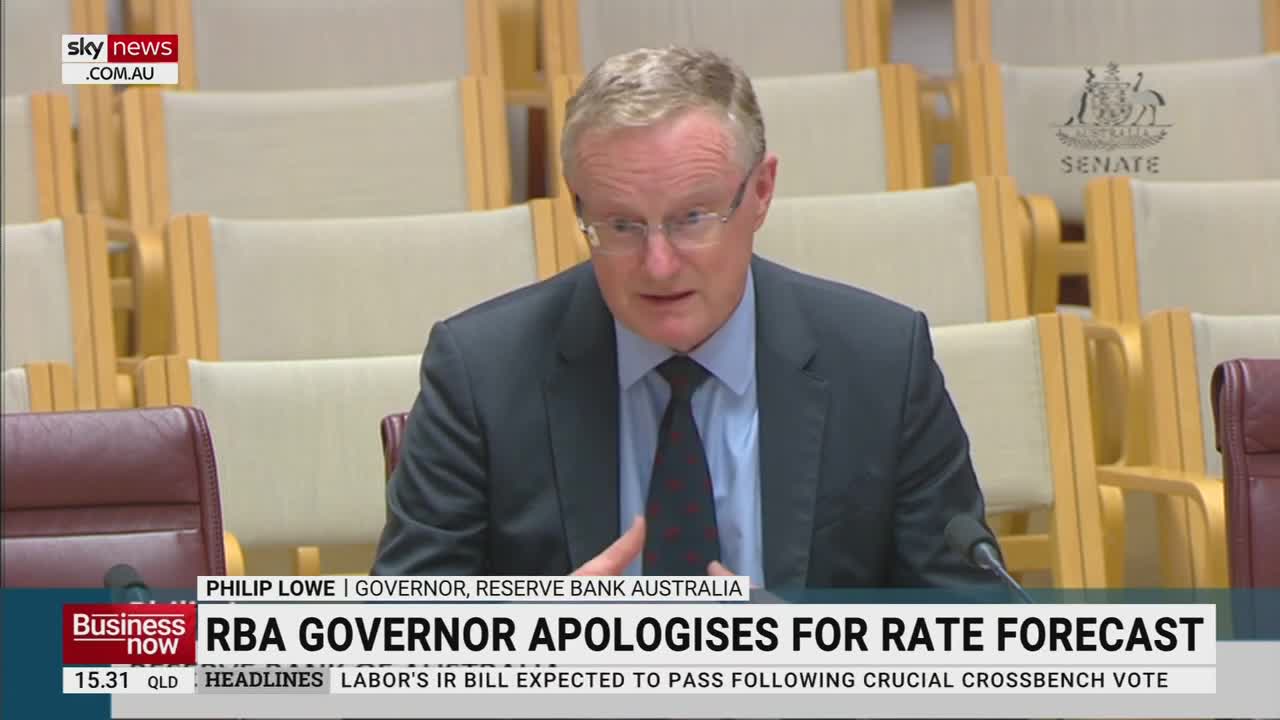 RBA Governor apologises for rate forecast