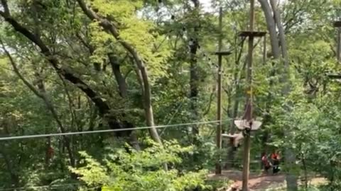 WHEN SHE LET GO OF THE ROPE!!!