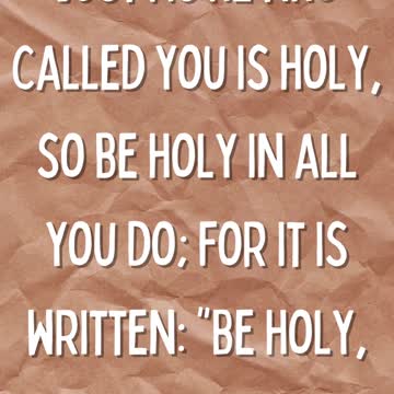 1 Peter 1:15-16 #shorts