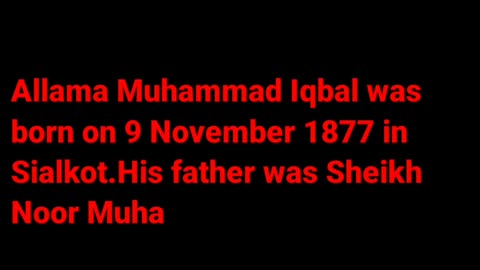 Allama Muhammad Iqbal