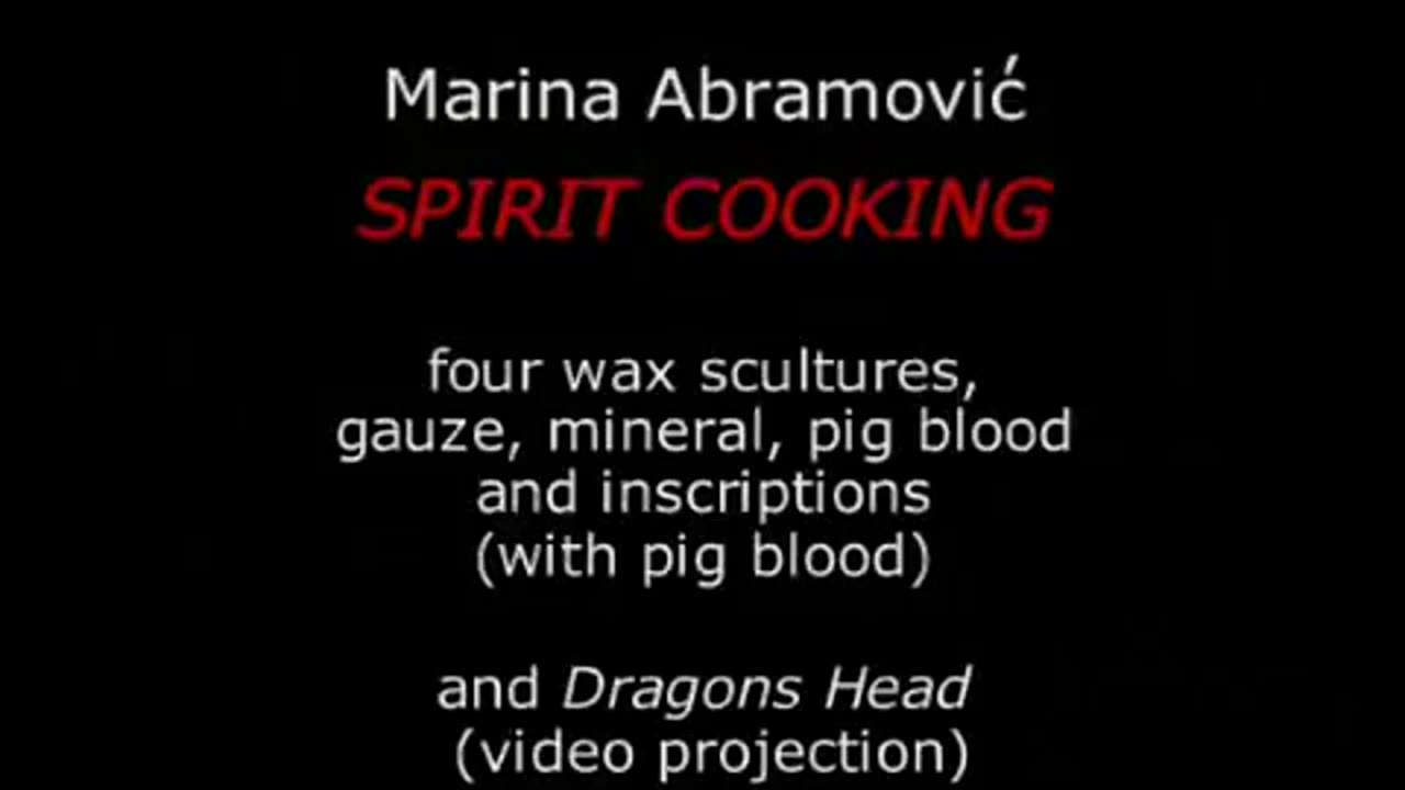 Here is the infamous spirit cooking video | Marina Abromavich (Check Description)