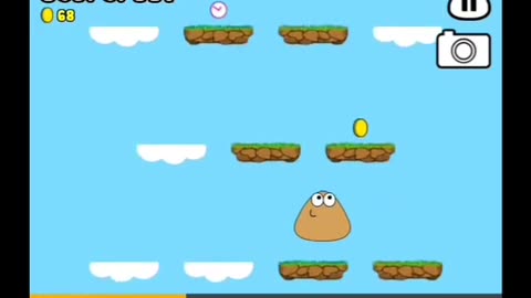 Pou gameplay: Sky Hop (minigame)